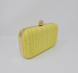 Bright Lemon Knit Clutch Bag - Franklins