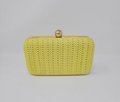 Bright Lemon Knit Clutch Bag - Franklins