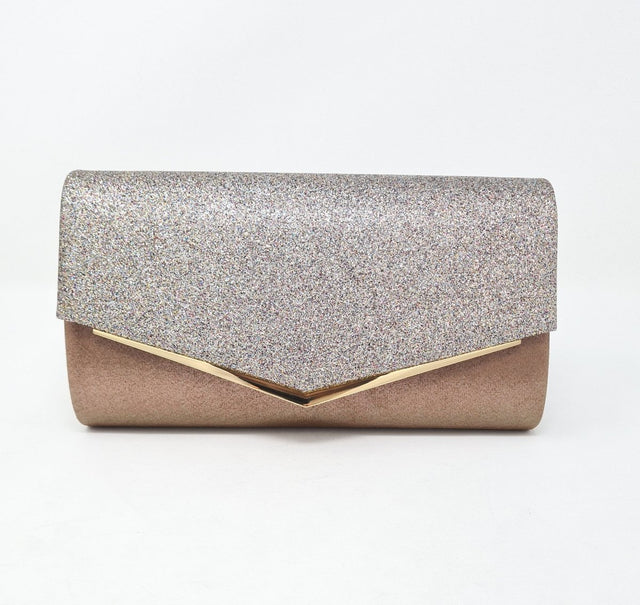 Bronze Sparkle Clutch Bag - Franklins