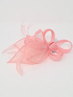 Bubblegum Pink Feather Loop Fascinator Comb - Franklins