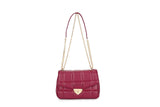 Burgundy & Gold Quilted Handbag - Franklins