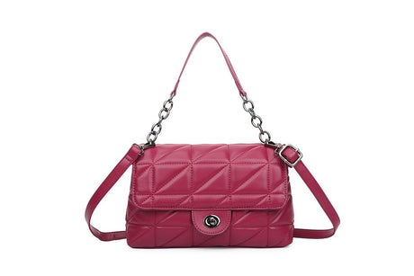 Burgundy Wine Quilted Handbag - Franklins