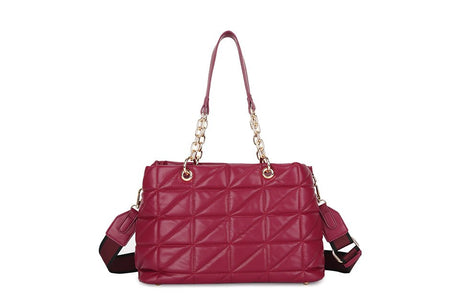 Burgundy Wine Quilted Handbag - Franklins