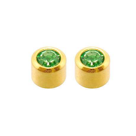 Caflon Birthstone Ear Piercing Studs Gold May - Franklins