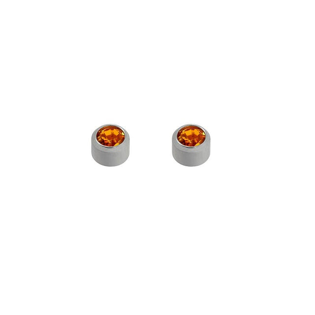 Caflon Birthstone Ear Piercing Studs Silver November - Franklins