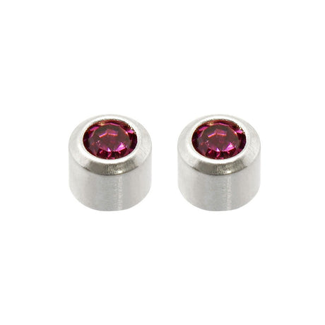 Caflon Birthstone Ear Piercing Studs Silver October - Franklins