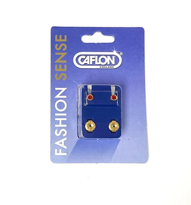 Caflon Gold Birthstone Ear Piercing Studs July - Franklins