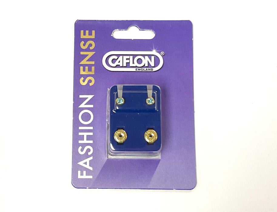 Caflon Gold Birthstone Ear Piercing Studs March - Franklins