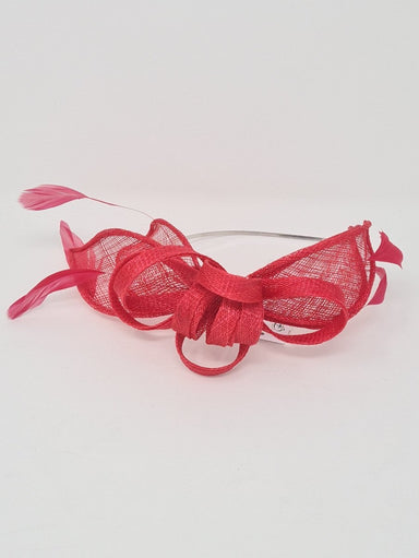 Carmine Red Hairband Loop Fascinator - Franklins