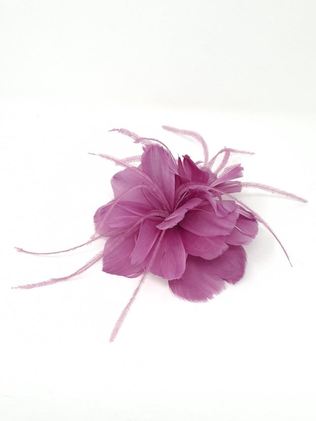 Cassis Purple Feather Slide Fascinator - Franklins