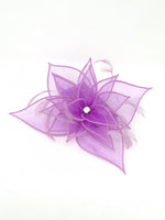 Cassis Purple Organza Flower Slide - Franklins