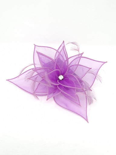 Cassis Purple Organza Flower Slide - Franklins