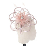 Champagne Blush Satin & Pearl Looped Fascinator - Franklins