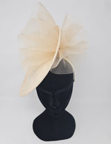 Champagne High Perched Net Fascinator - Franklins