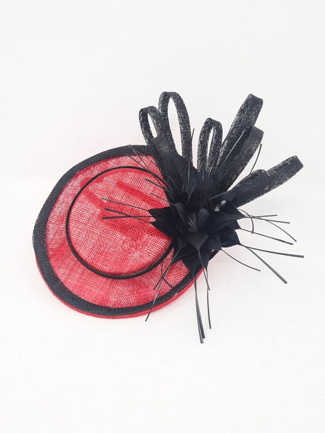 Chilli Red & Black Fascinator - Franklins