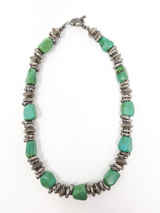 Chunky Emerald Green Quartz Gemstone Necklace - Franklins