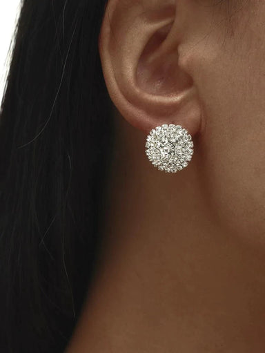 Circle Glitz Crystal Stud Earrings - Franklins