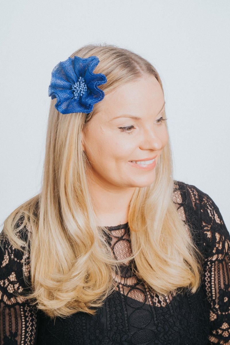 Cobalt Blue Beaded Hair Slide - Franklins