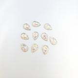 Coloured Crystal Tear Drop 3D Nail Art (10pc) - Franklins