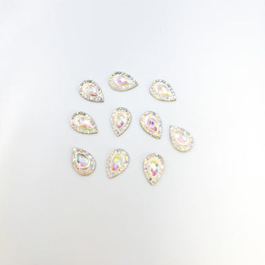 Coloured Crystal Tear Drop 3D Nail Art (10pc) - Franklins