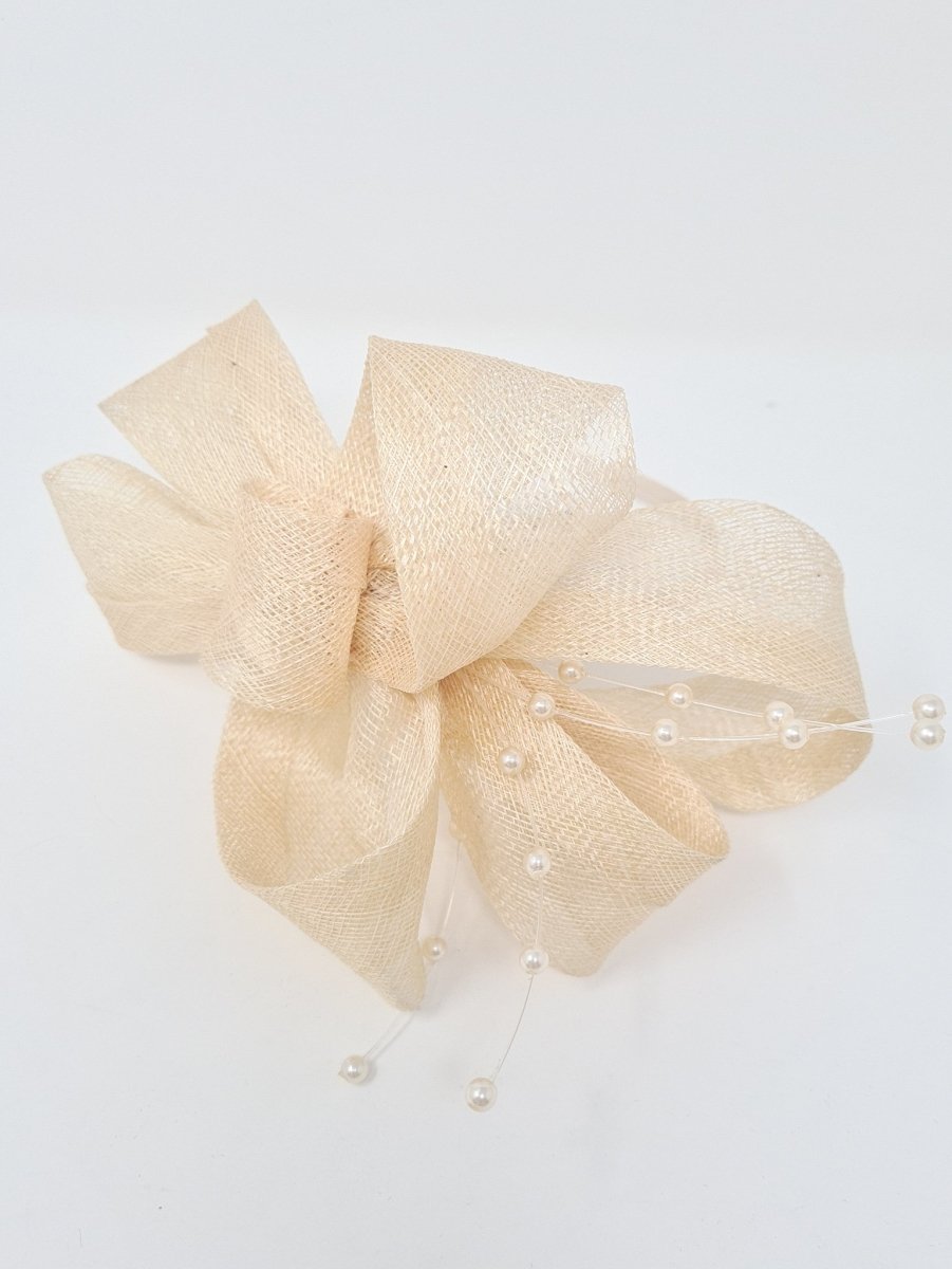 Cream Pearl Bow Fascinator - Franklins