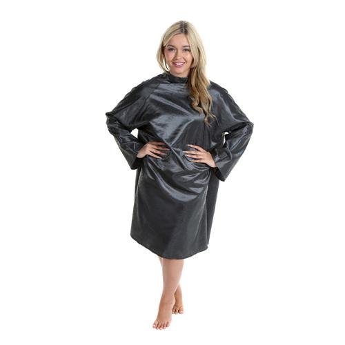 Crewe Orlando Rose Print Sleeve Hairdressing Gown (Black) - Franklins