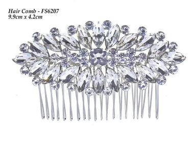 Crystal Diamanté Leaf Hair Comb - Franklins
