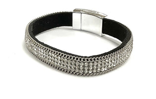 Crystal Trimmed Magnetic Cuff Bracelet - Franklins
