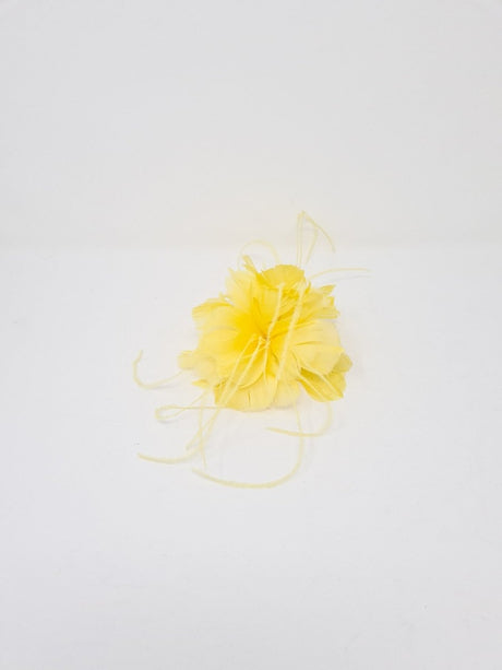 Daffodil Yellow Feather Hair Slide - Franklins