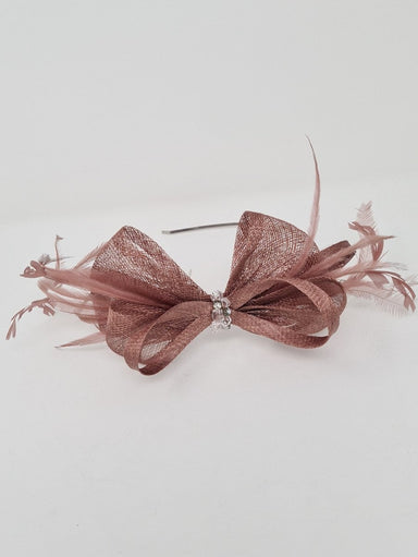Dark Mauve Pink Bow Fascinator - Franklins