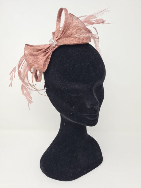 Dark Mauve Pink Bow Fascinator - Franklins