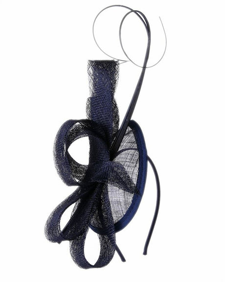 Dark Navy Looped Knot Hairband Fascinator - Franklins