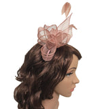 Dark Rose Knot Feather Fascinator - Franklins