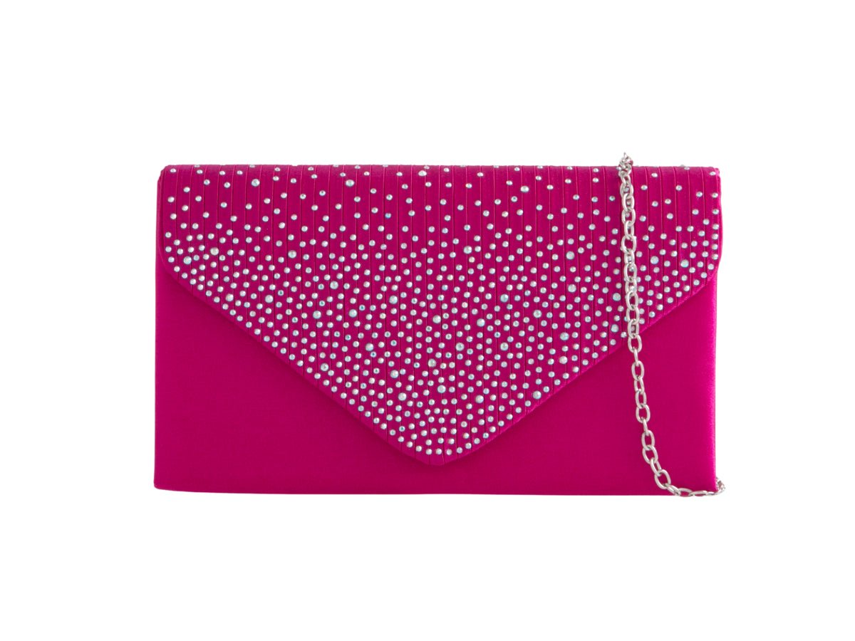 Pink diamante best sale clutch bag