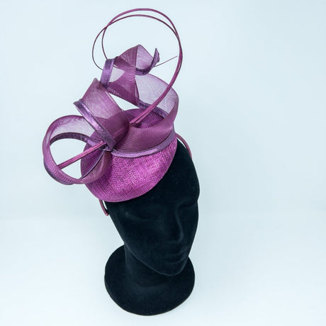 Deep Magenta Pink Perched Loop Fascinator - Franklins