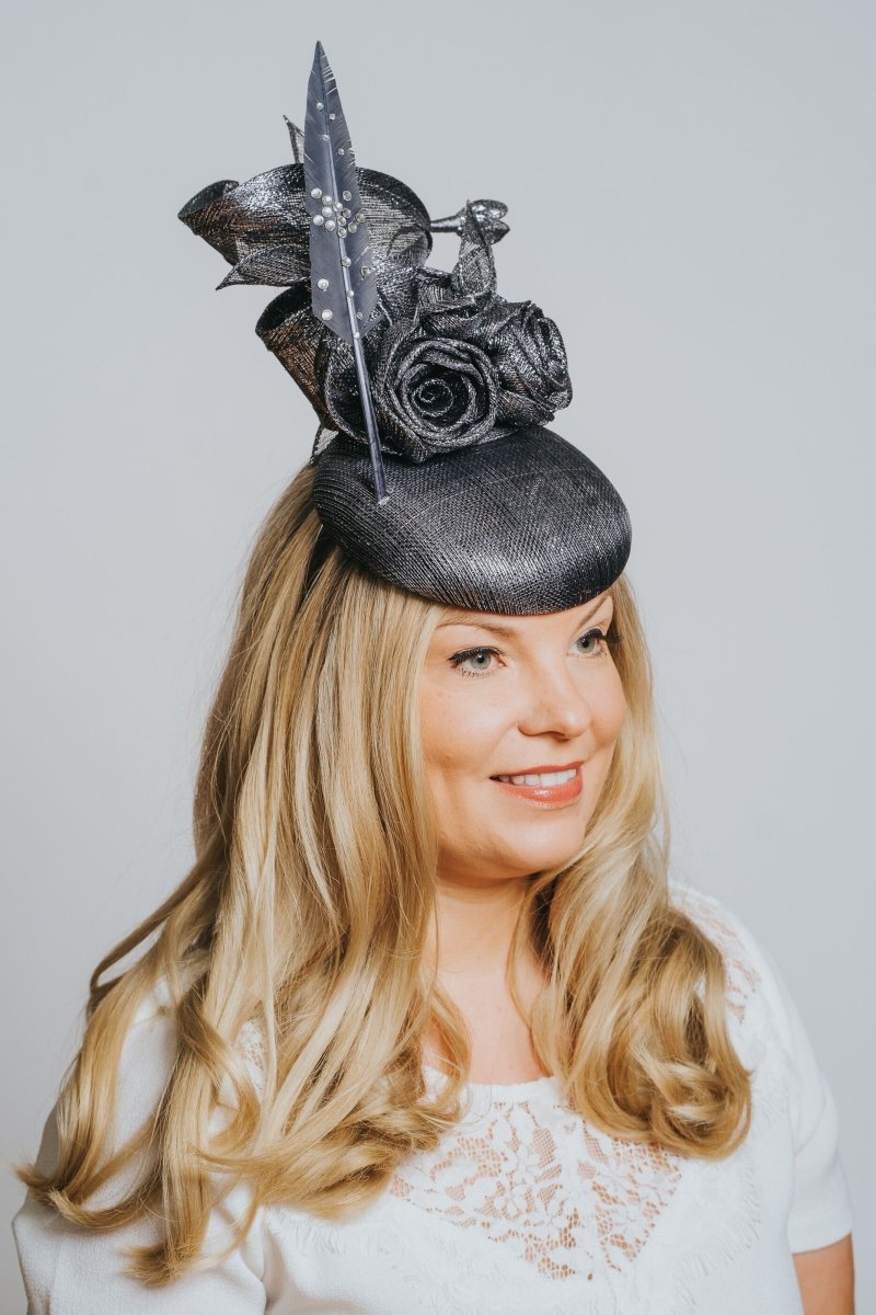 Denim Metallic Stacked Fascinator - Franklins