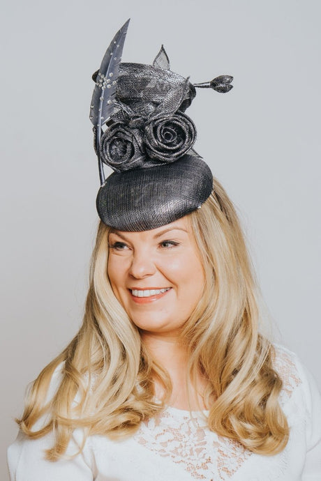 Denim Metallic Stacked Fascinator - Franklins