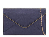 Denim Navy Zip Clutch Bag - Franklins