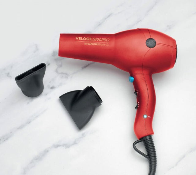 Diva Pro Styling Veloce 3800 Pro Hairdryer Red - Franklins