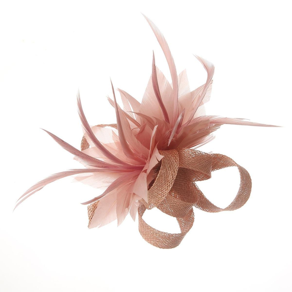 Dusky Pink Feather Slide Hair Clip - Franklins