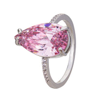 D&X Ariana Pink Pear Crystal Ring - Franklins