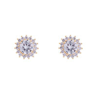 D&X Elizabeth Gold Crystal Stud Earrings - Franklins