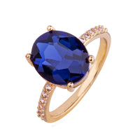 D&X Iris Sapphire Oval Crystal Ring - Franklins