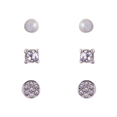 D&X Kiera Crystal Trio Stud Earrings Set - Franklins