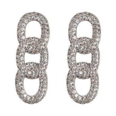 D&X London Crystal Chain Earrings - Franklins