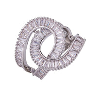 D&X Silver Cubic Zirconia Linked Feature Ring - Franklins