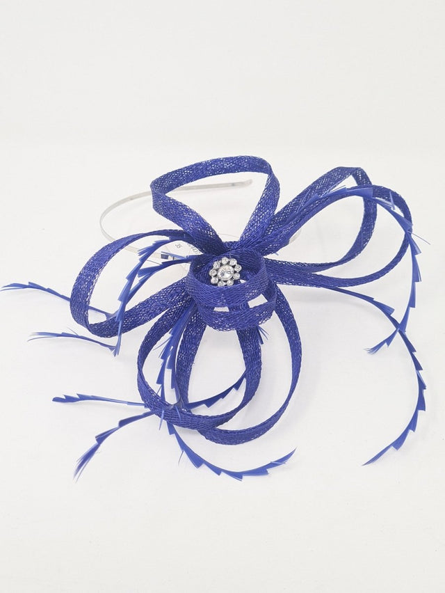 Electric Blue Diamanté Shimmer Fascinator - Franklins