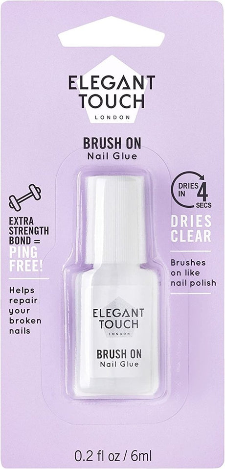 Elegant Touch Brush On Nail Glue 6ml - Franklins