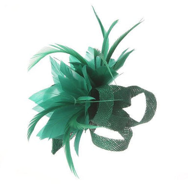 Emerald Green Feather Slide Hair Clip - Franklins