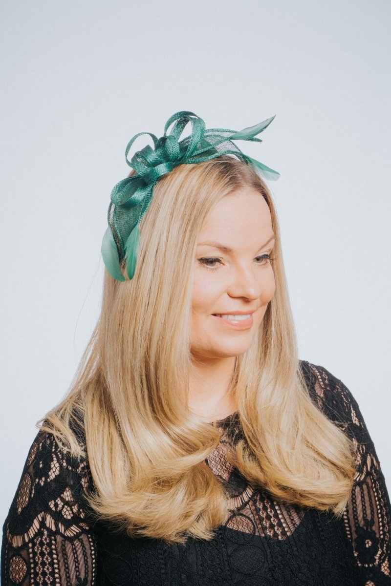 Emerald Green Hairband Loop Fascinator - Franklins